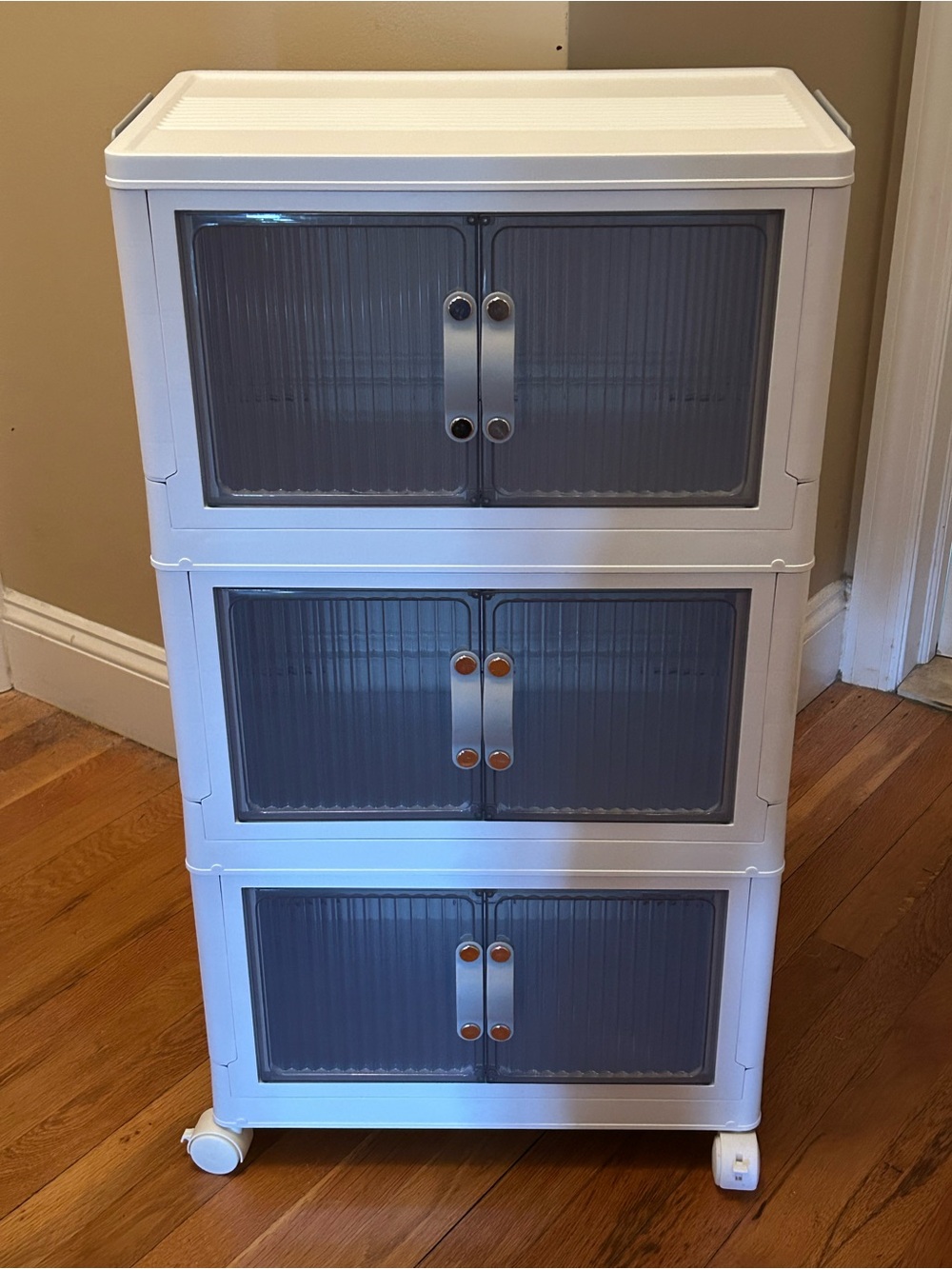 White Mobile 3-Drawer Storage Cabinet by Joybos *NEW